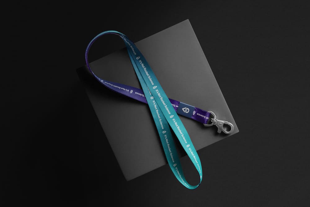 ID card and lanyard with It's Not Rocket Science logo